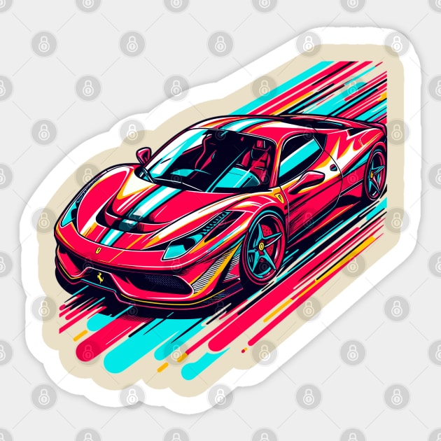 Ferrari 458 Sticker by Vehicles-Art